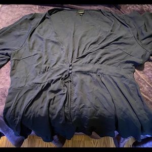 Torrid navy blue 3/4 length sleeve blouse